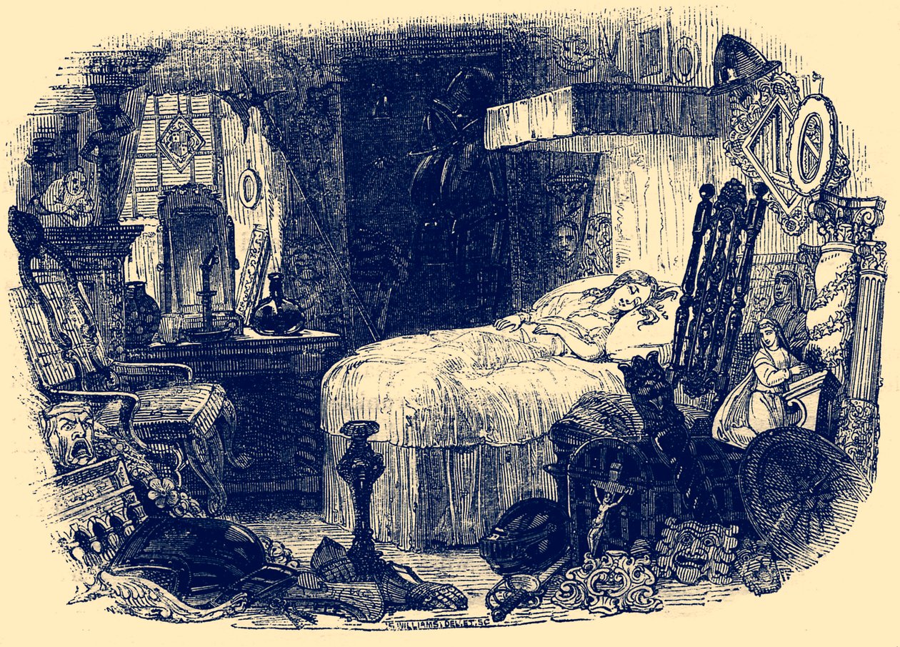 チャールズ・ディケンズの「The Old Curiosity Shop」。 作： ルドルフ・アイヒシュエット