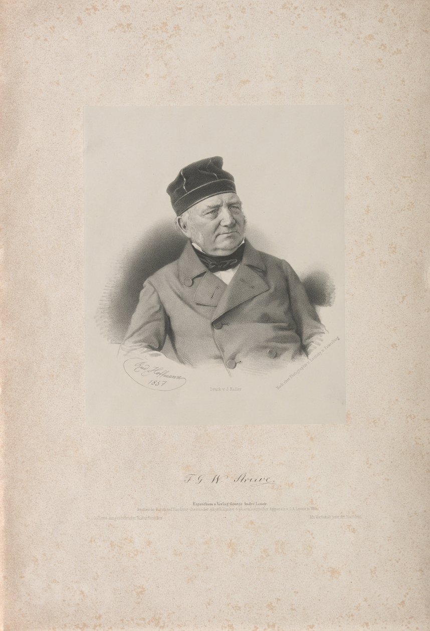 フリードリッヒ・ゲオルク・ヴィルヘルム・ヴァシーリー・ヤコブレヴィチ・フォン・シュトルーヴェ 1793-1864, 1857. 作： ルドルフ・ホフマン
