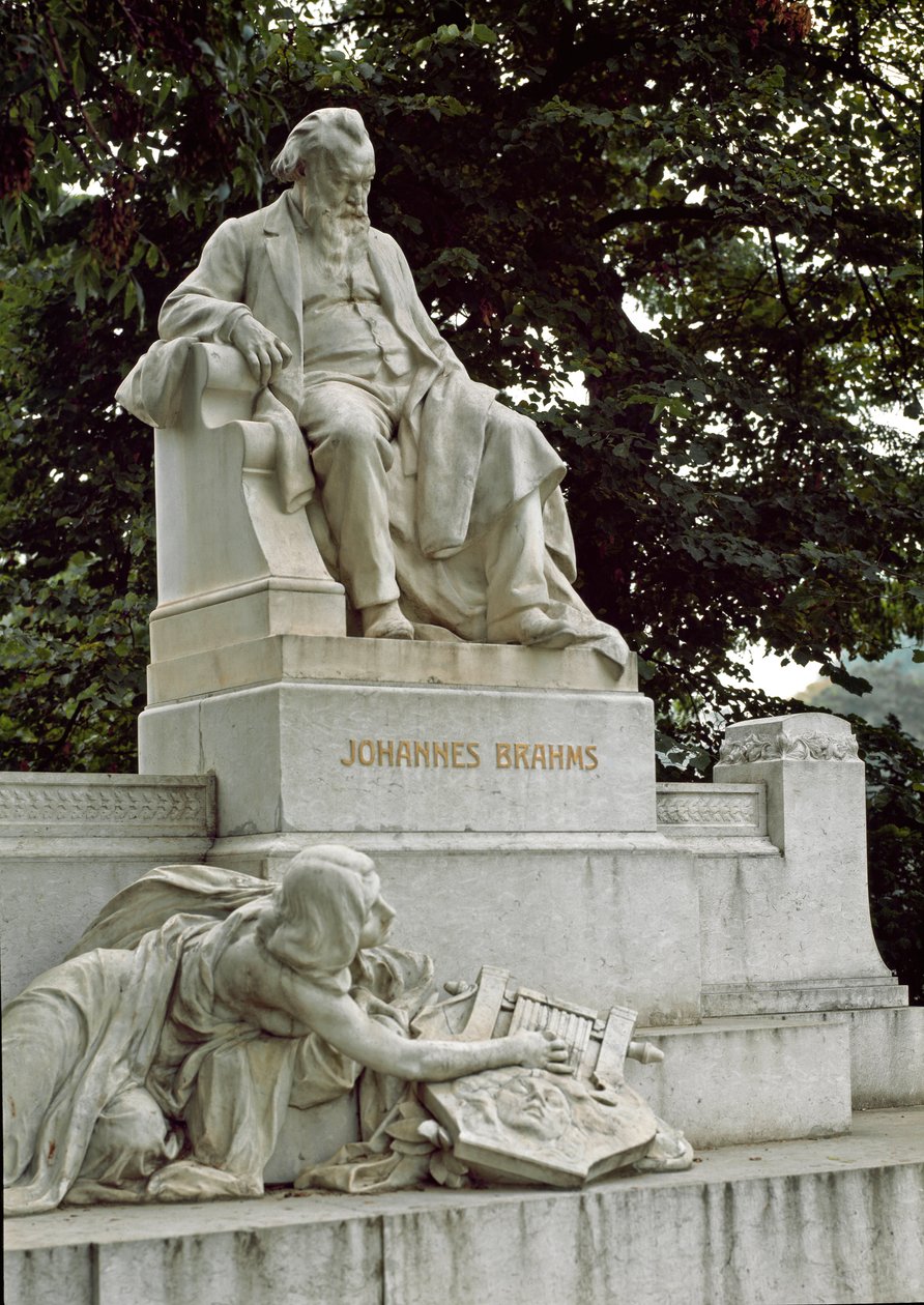ルドルフ・フォン・ヴェイヤー（1847-1914）が監督したドイツの作曲家ヨハネス・ブラームス（1833-1897）へのオマージュのモニュメント。レッセル公園（ウィーン、オーストリア 作： ルドルフ・フォン・ヴァイヤー
