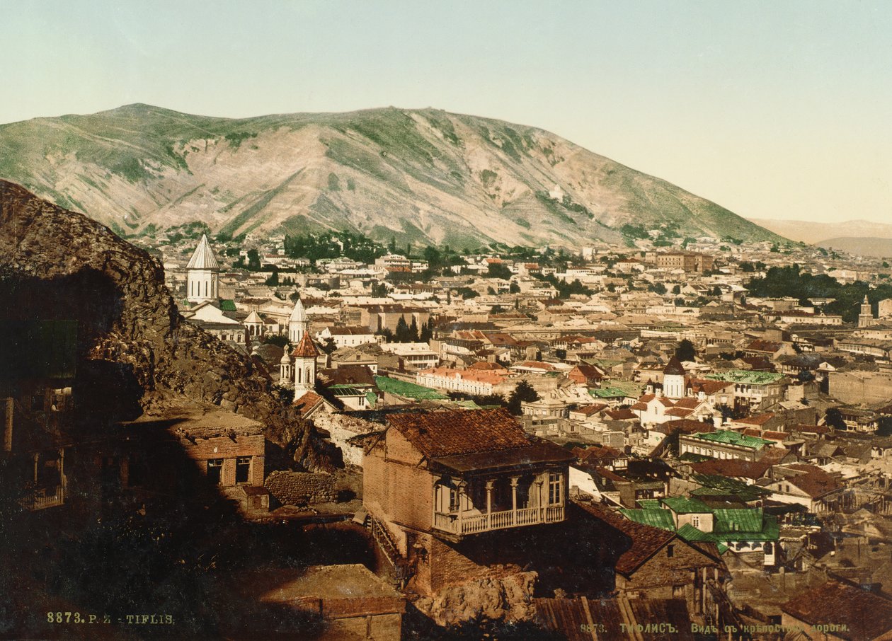 トビリシのヴィンテージはがき、1890年代 作： ロシアの写真家