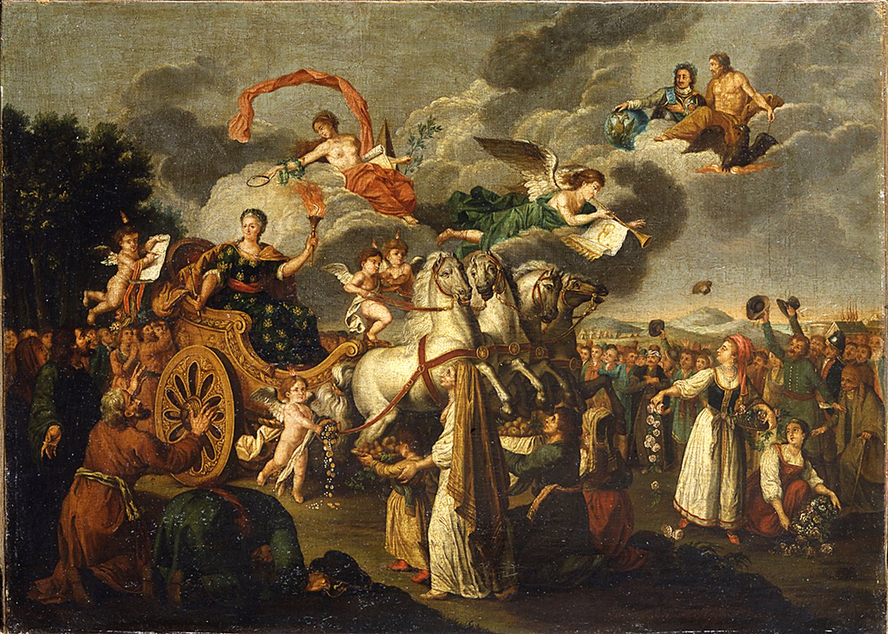 1787年、ロシアを旅するキャサリン2世 作： ロシア語学校