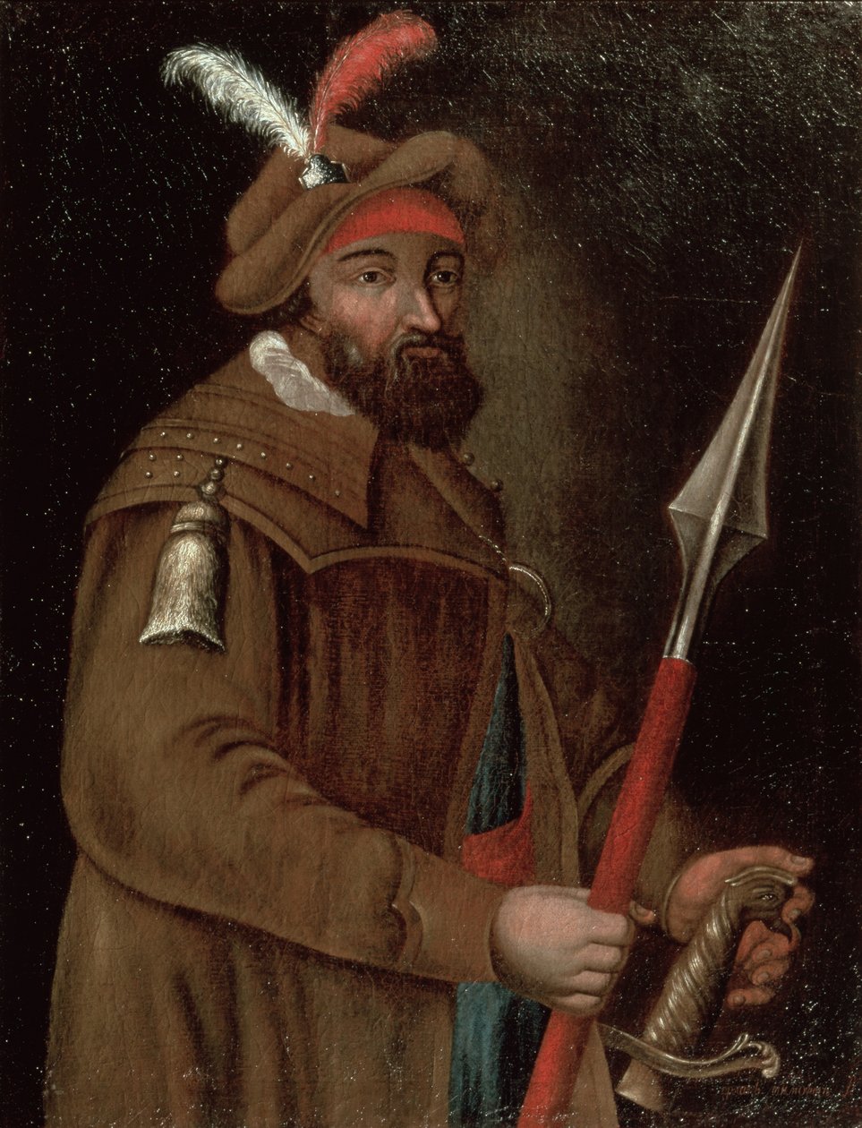 イェルマク・ティモフェエビッチの肖像（d。15845）、1700-50 作： ロシア語学校