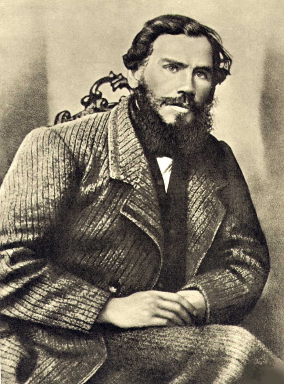 ヤスナイア ポリアナ (ロシア) にあるレオン トルストイ (1828-1910) の自画像。 写真撮影 作： ロシアの写真家