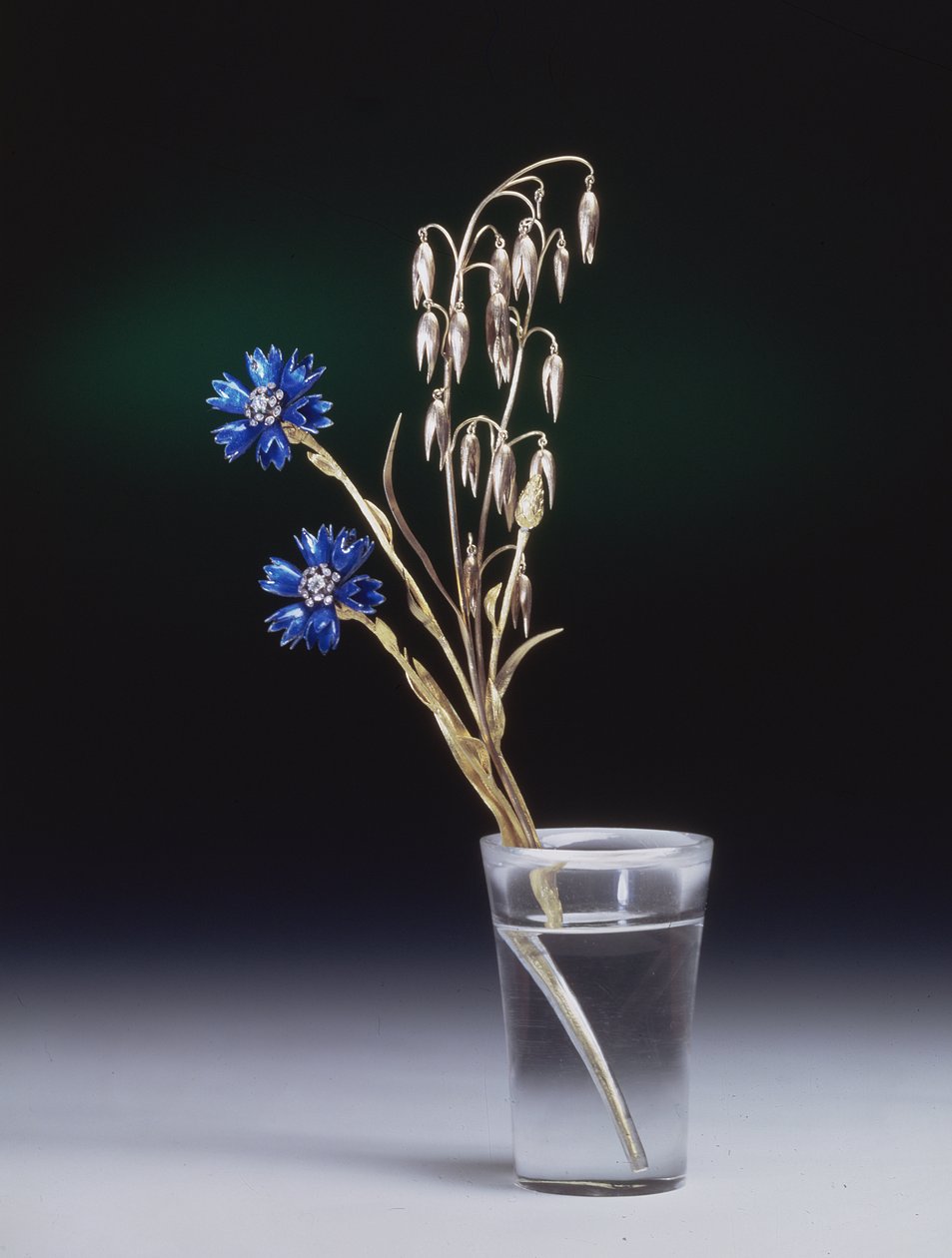 Cornflowers and Ears of Corn、Faberge Workshop、1880s 作： ロシア語学校