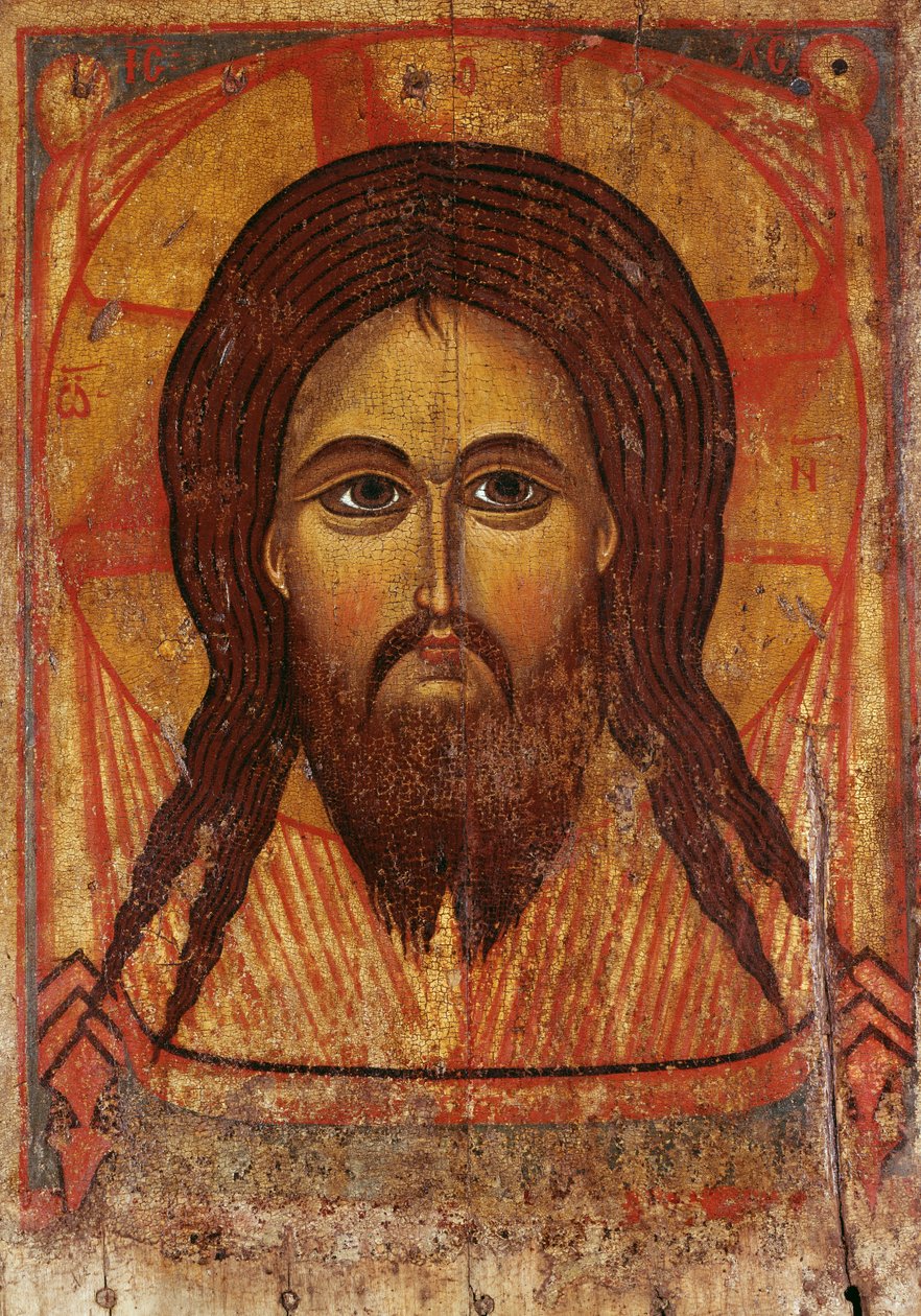 聖なる顔、1200-1250 作： ロシア語学校