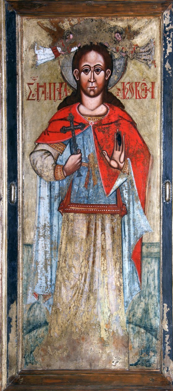 Saint Paraskeva Pyatnitsa、arli 17t centura。 作： ロシアのアイコン。