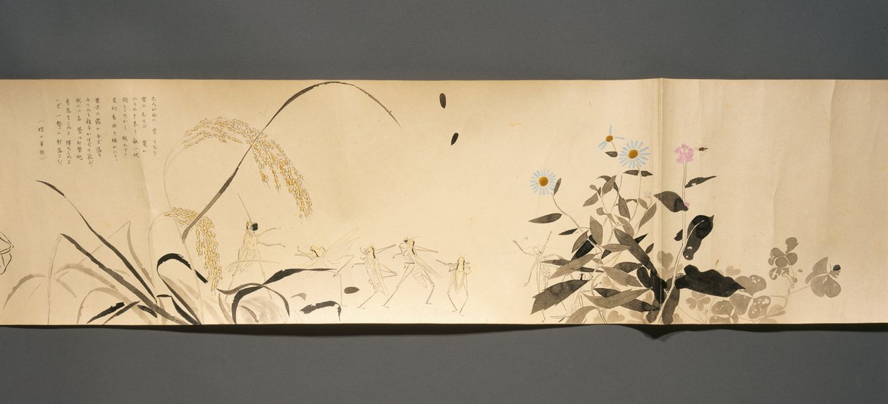 やせいのともだち 1918年頃 織紙に墨、不透明水彩、漆 作： 川上涼香
