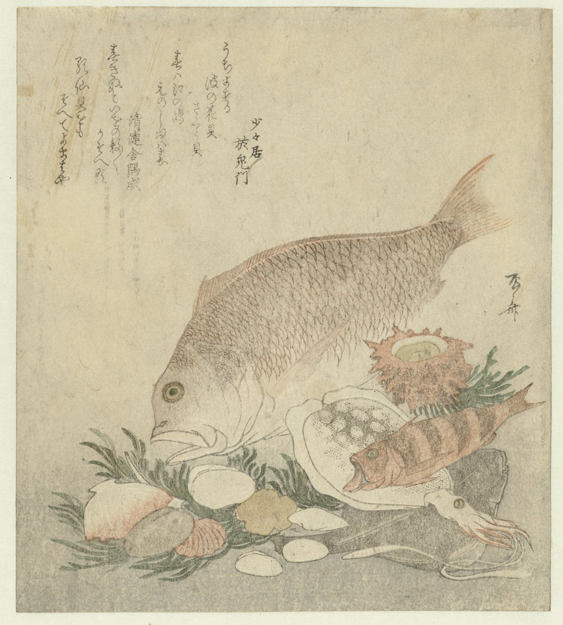 魚と貝 作： 流竜峡心斎