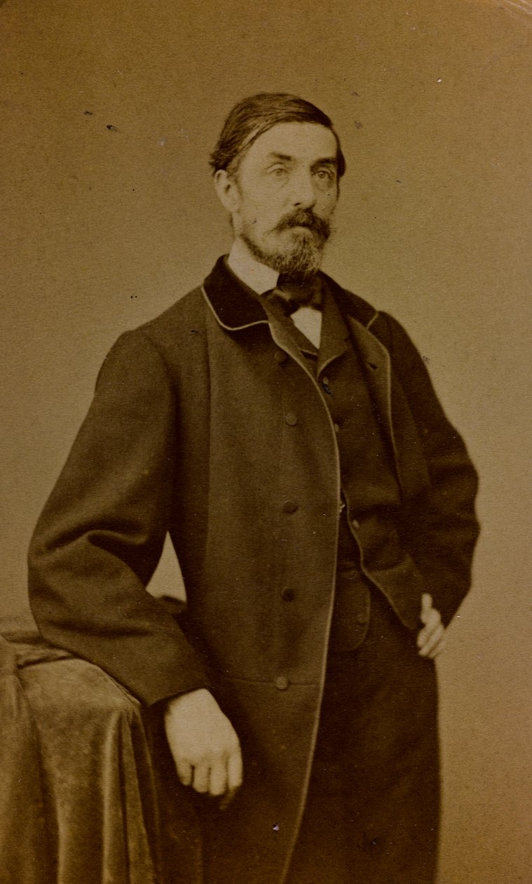 フランスの画家、オーギュスト・ポール・シャルル・アナスタシの肖像；carte de visite（モノクロ写真 作： S. Berthaud