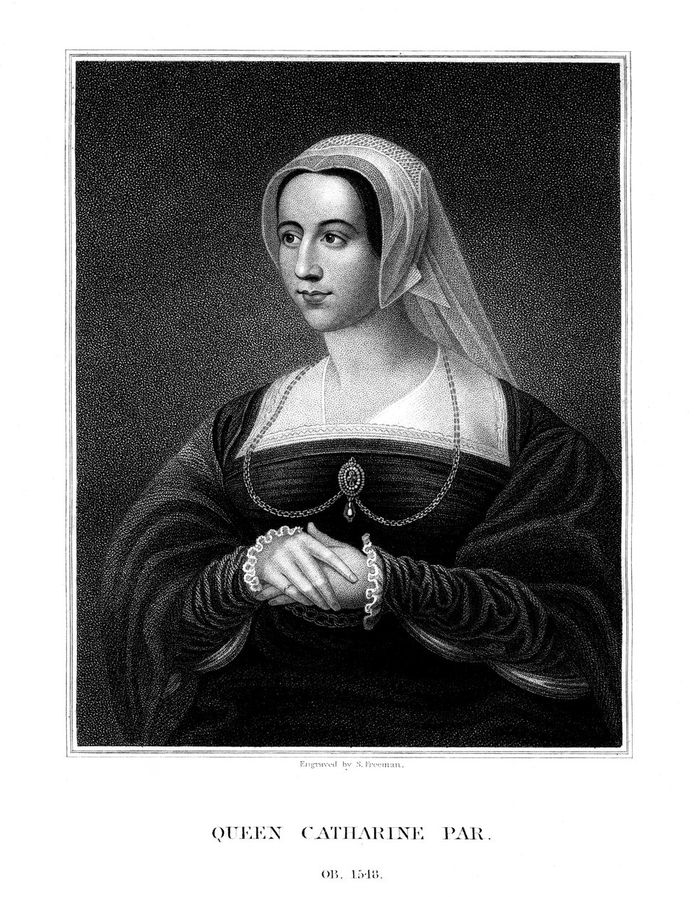 キャサリン・パー、ヘンリー8世の女王コンソート、1823年。 作： S.フリーマン