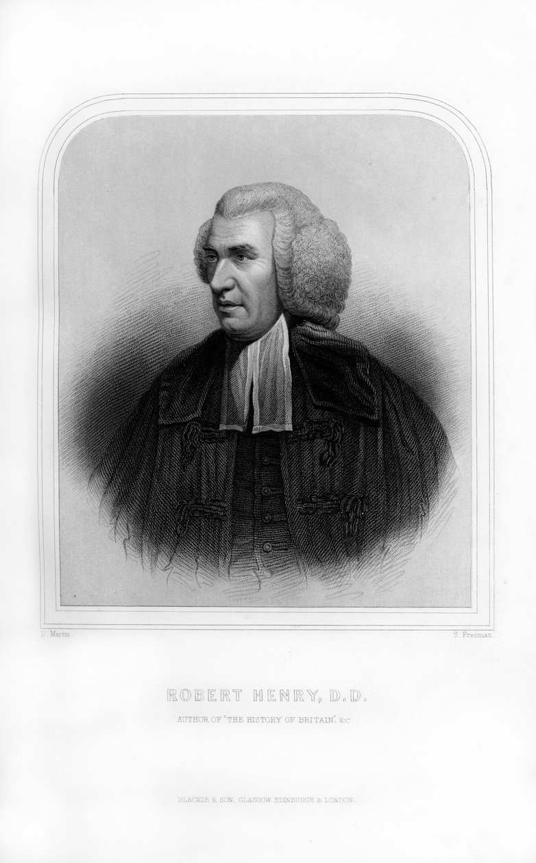 スコットランドの歴史家、ロバートヘンリー、1870年。 作： S.フリーマン
