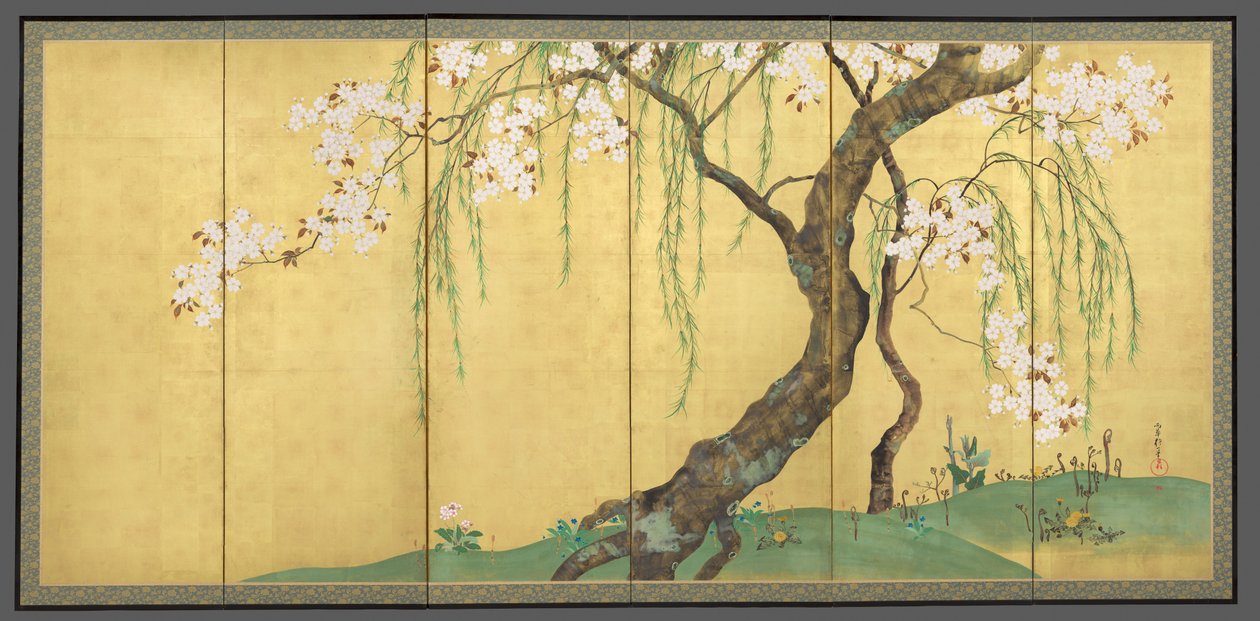 桜と楓 作： 酒井抱一