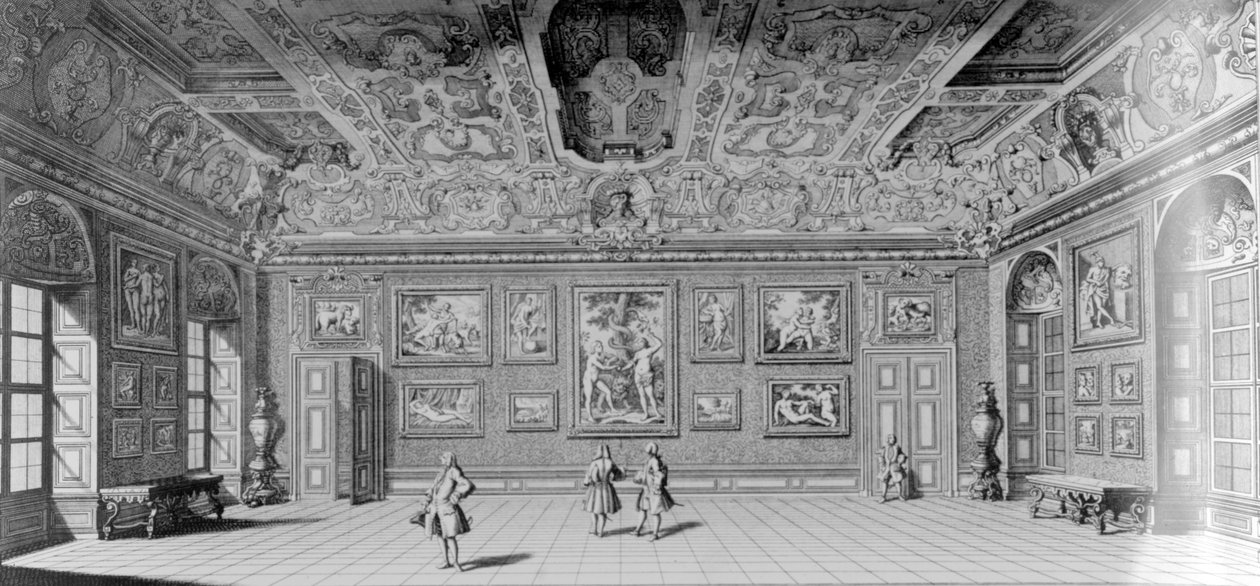 「私たちの時代の最高の英雄、サヴォイとピエモンテのユージーンフランシス公爵の素晴らしい戦争と勝利の野営地」c.1731-1740に掲載されたウィーンのベルヴェデーレの写真ギャラリー 作： サロモンリトルワン