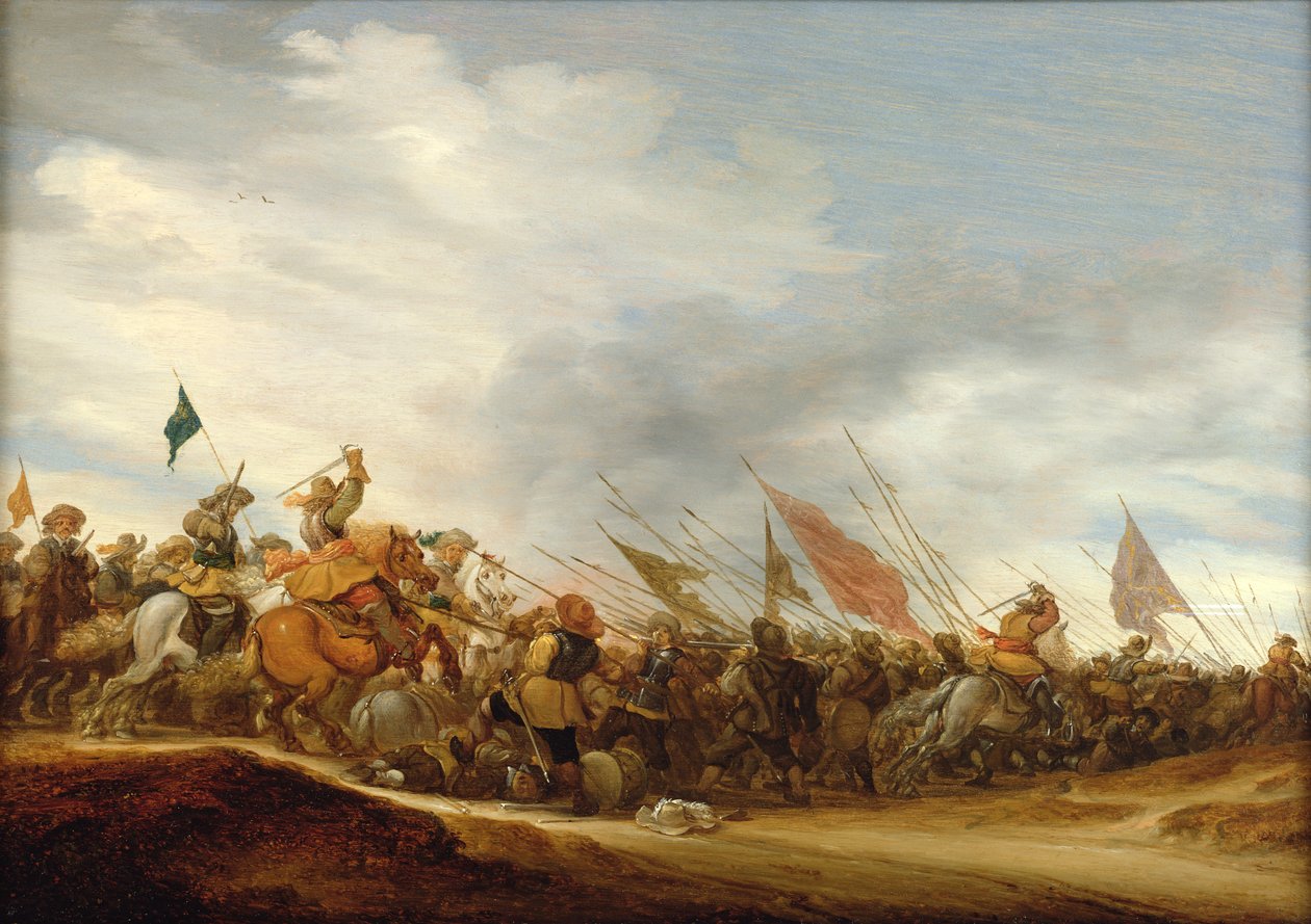 戦闘シーン、1653 作： サロモン・ファン・ルイスダールまたはルイスダール