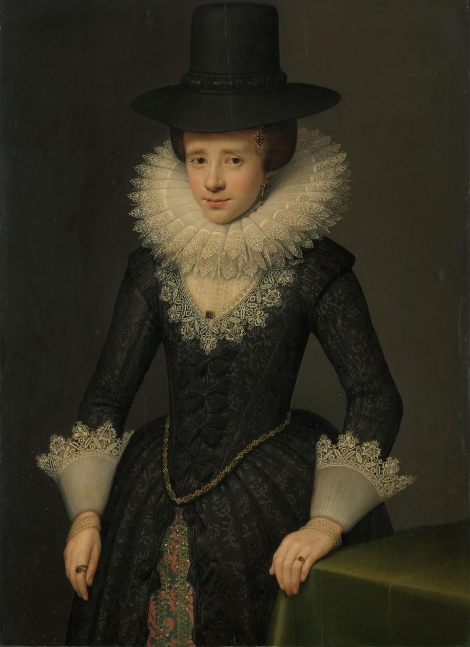 Anna Boudaen Courten (1599-1622) の肖像 作： Salomon Mesdach（に起因）