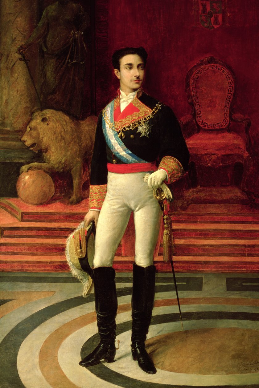 アルフォンソ12世の肖像（1857-85）1876 作： サルバドール・マルティネス・キューベル