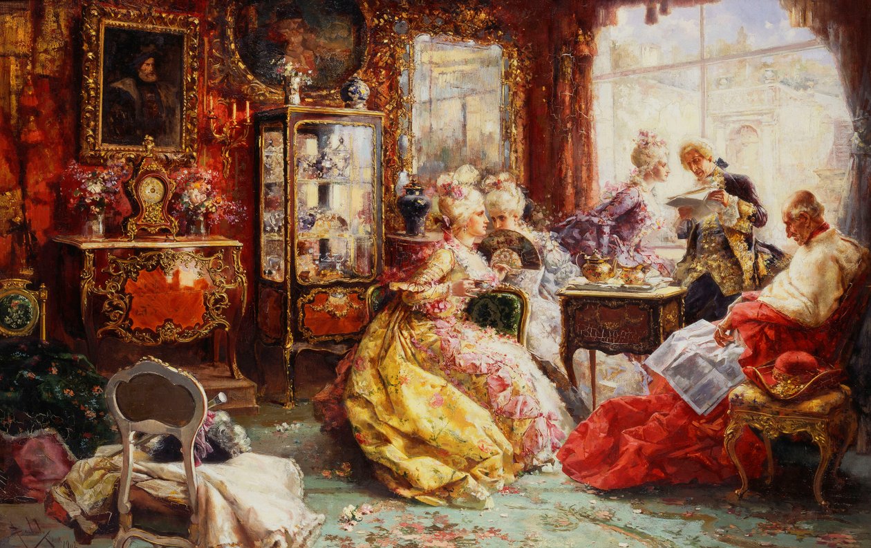 サロンの午後、1902年 作： サルバドール・サンチェス・バルブド