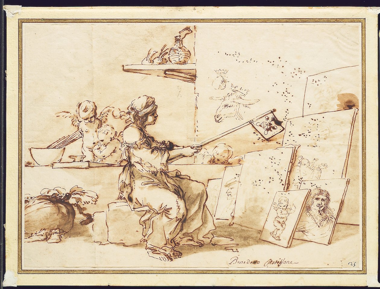 貧しい絵画の寓話、c.1649-50 作： サルヴァトールローザ