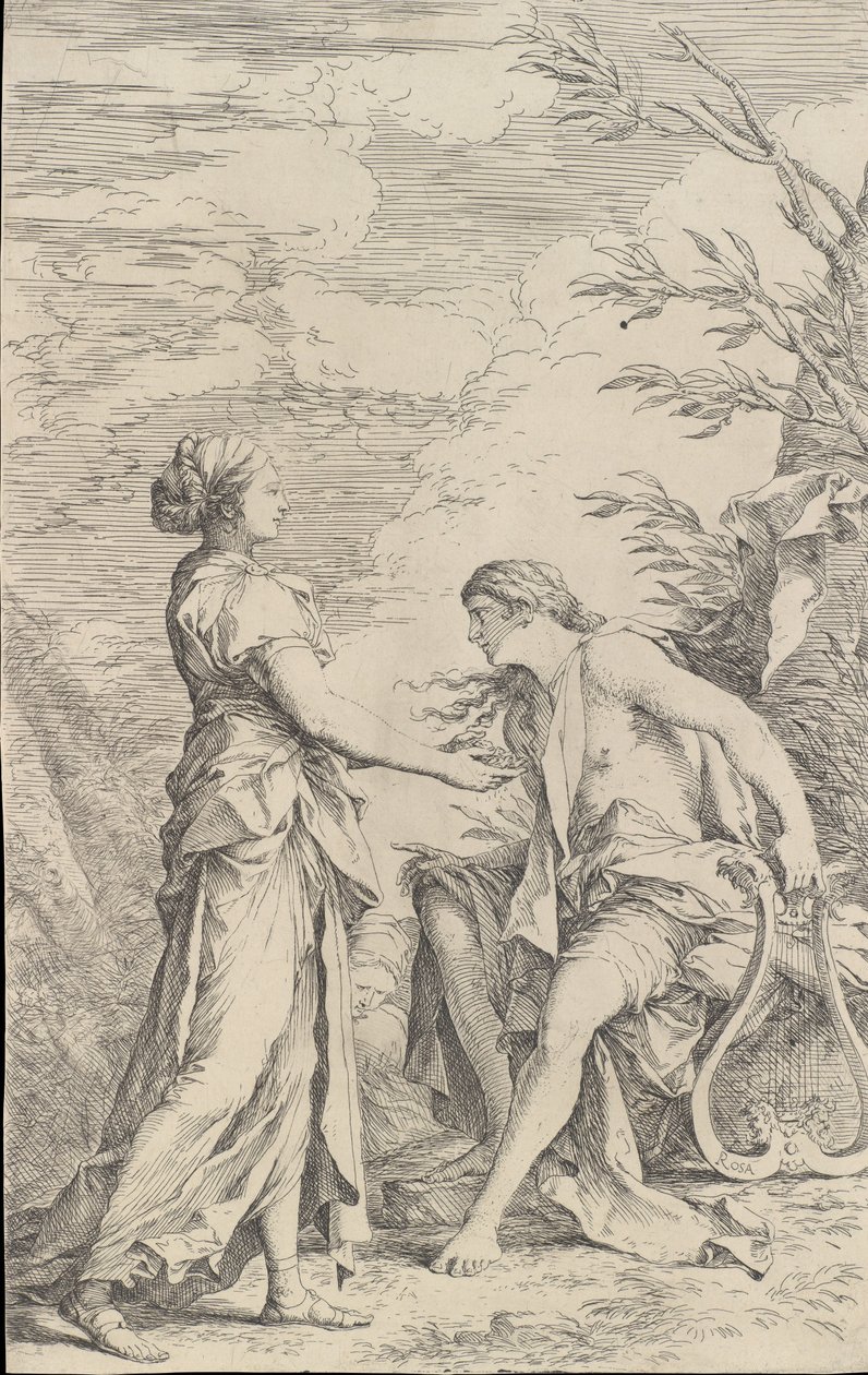 アポロンとクマのシビュラ, ca. 1661年。 作： サルヴァトールローザ