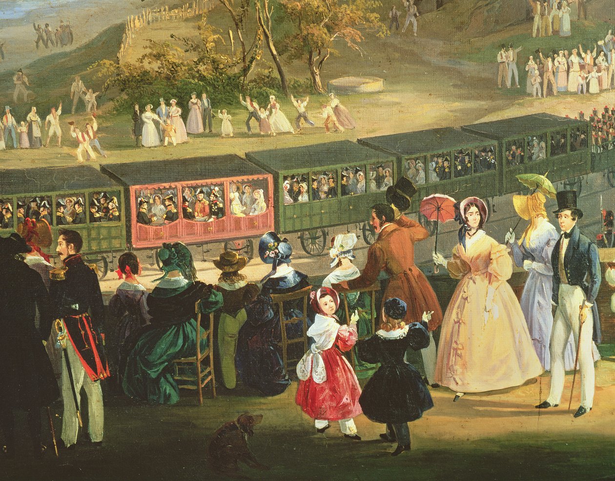 1839年のナポリポルティチ鉄道の開通（20137年の詳細） 作： サルバトーレ・フェルゴラ