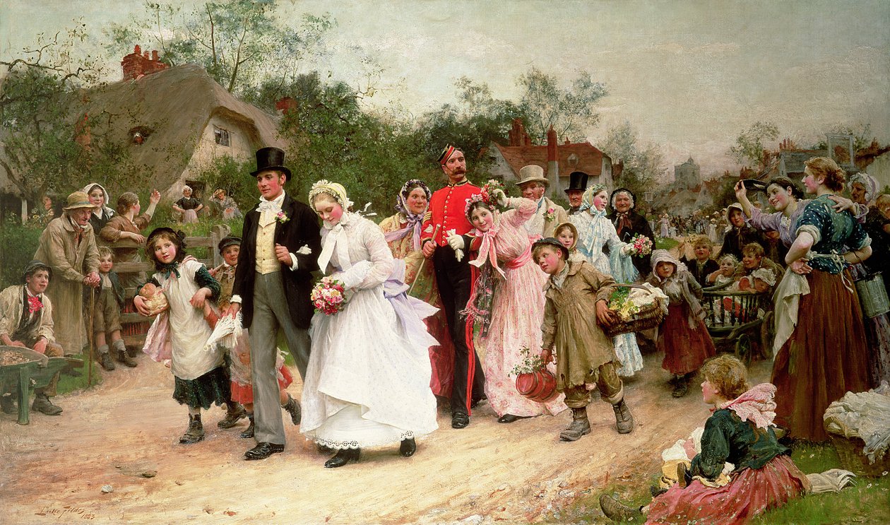 村の結婚式、1883 作： サミュエル・ルーク・フィルデス