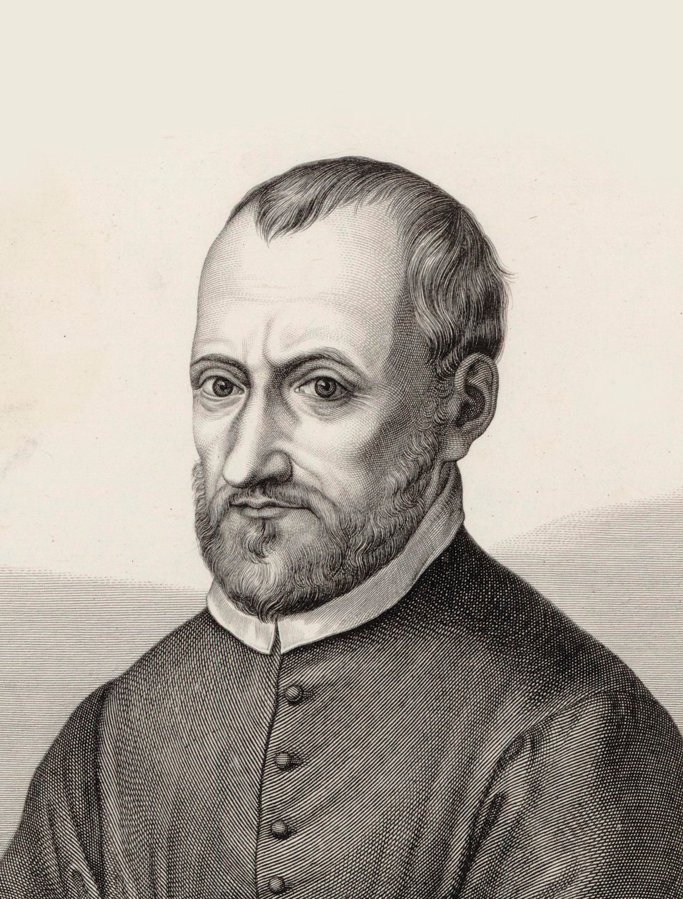 作曲家ジョヴァンニ・ピエルルイジ・ダ・パレストリーナ（1526-1594）の肖像。 作： サミュエル・アムスラー