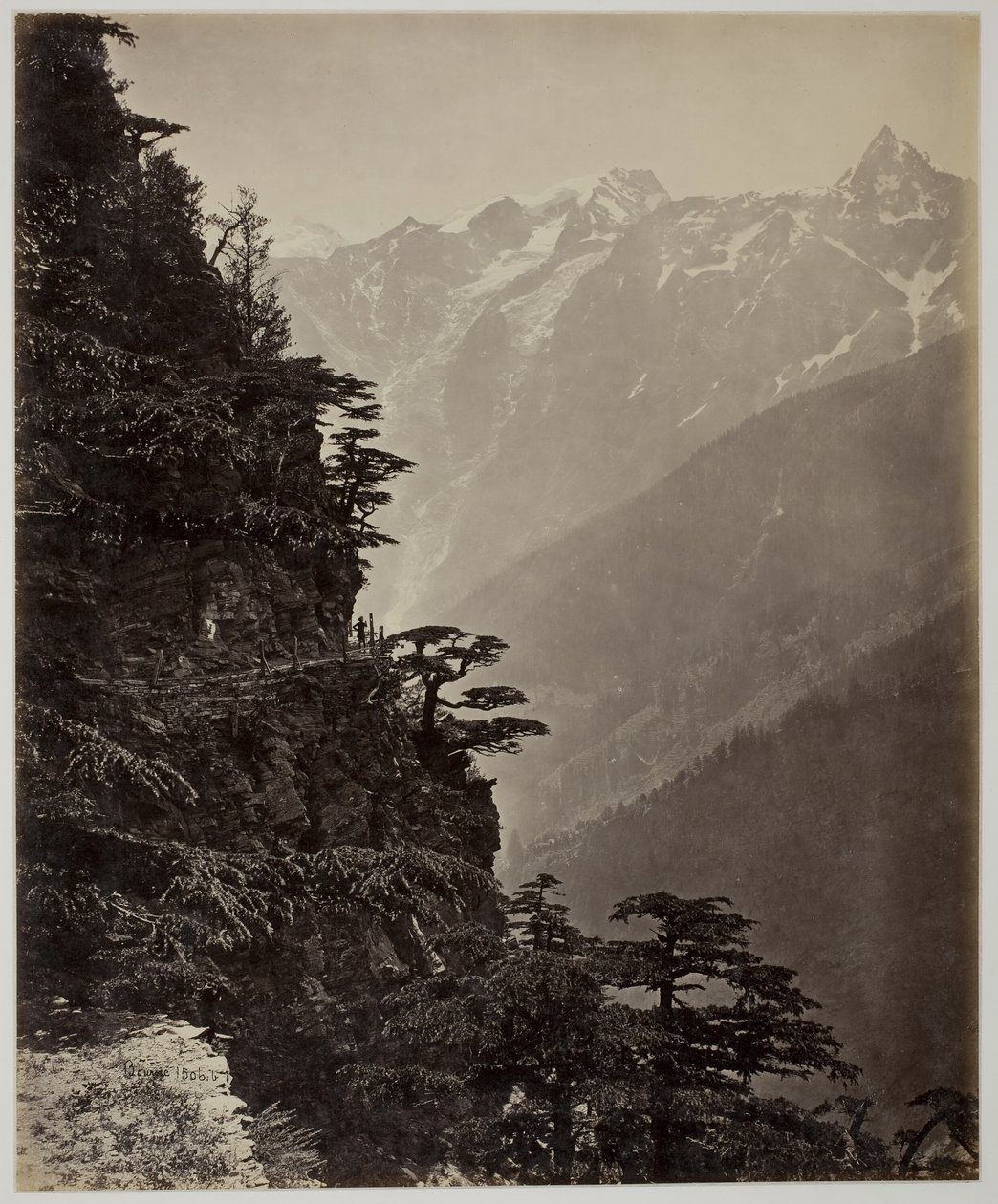 無題 [丘の中腹と山], c. 1865年。 作： サミュエル・ボーン