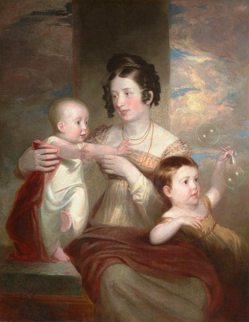 モース夫人と二人の子供の肖像 1824年 （油彩・キャンバス） 作： サミュエル・フィンリー・ブリーズ・モールス
