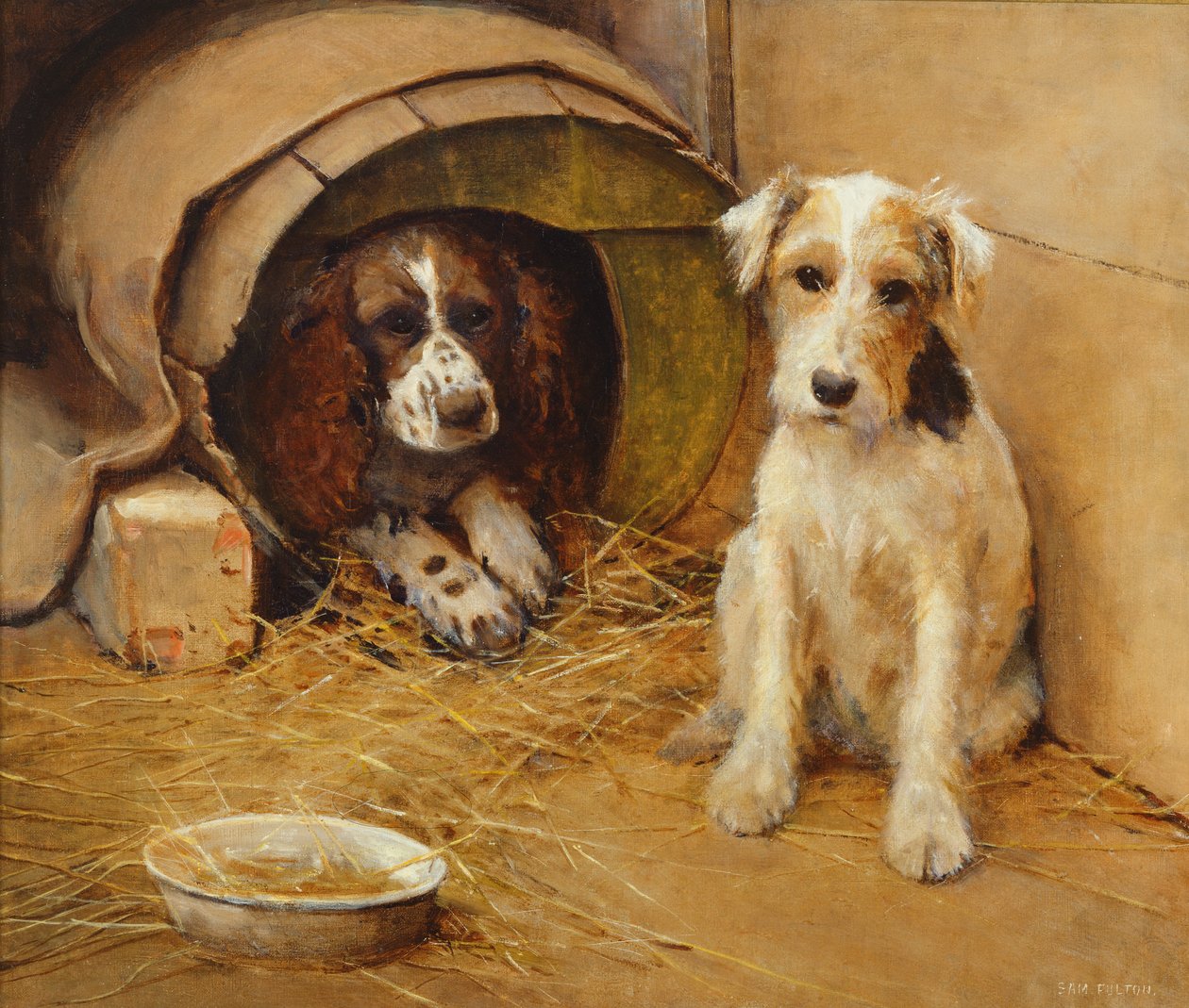 犬小屋で 作： サミュエル・フルトン
