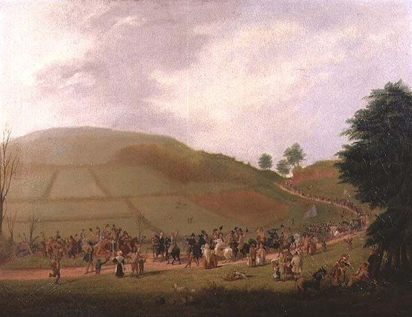 ウィリアム・マイルズ卿（1797-1878）の選挙行進（油彩・キャンバス） 作： サミュエル・グリフィス・トーヴィー