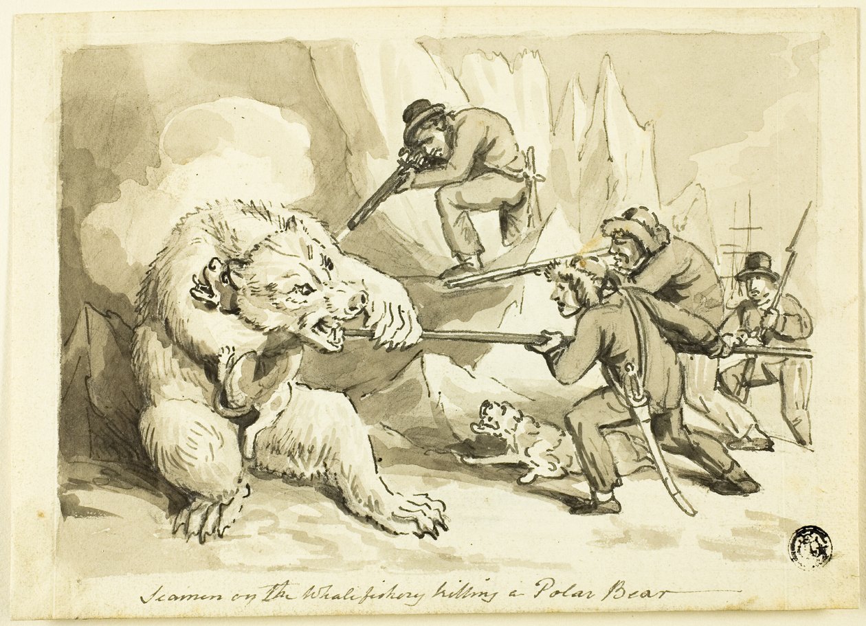 Seamen on the Whale Fishery Killing a Polar Bear (recto); Shell (verso)   1274156   ja       japanese Successfully Translated  Original: Osome and Hisamatsu from the series Manipulations of Love with Musical Accompaniment, c.1755-1806 (woodblock on paper)  作： サミュエル・ハウエット