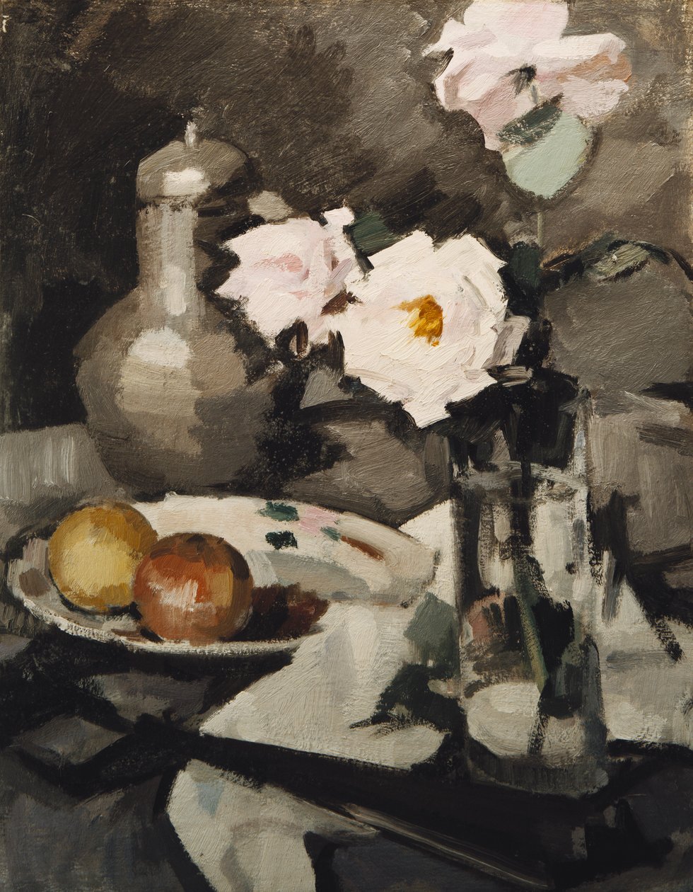 ガラスの花瓶のピンクのバラ、c。 1924 作： サミュエル・ジョン・ペプロー