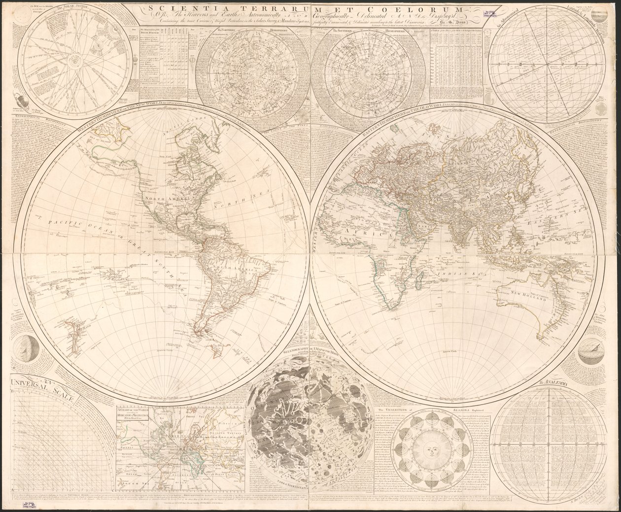 Scientia terrarum et coelorum : または、天文学的および地理的に描写され、表示された天と地: 太陽星系と平凡なシステムで最も興味深く有用な詳細を含み、t に従って忠実に列挙および描写されています。 作： サミュエル;キチンダン
