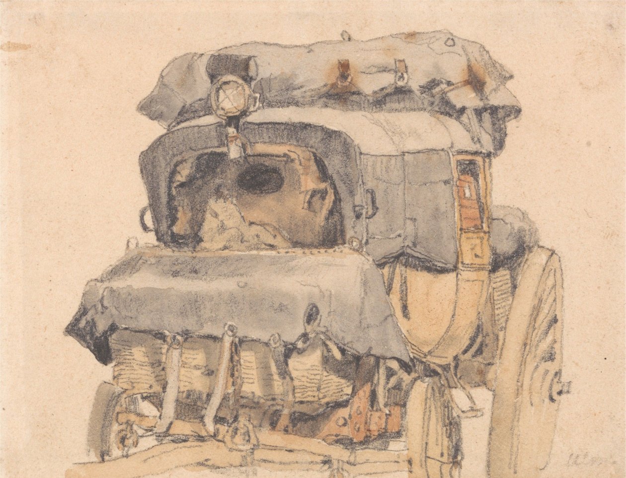 駅馬車、正面図 作： サミュエル・プラウト