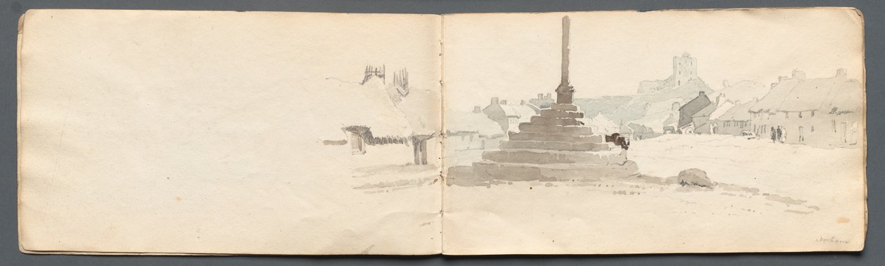 スケッチブック：ノーハム、1814。 作： サミュエル・プラウト