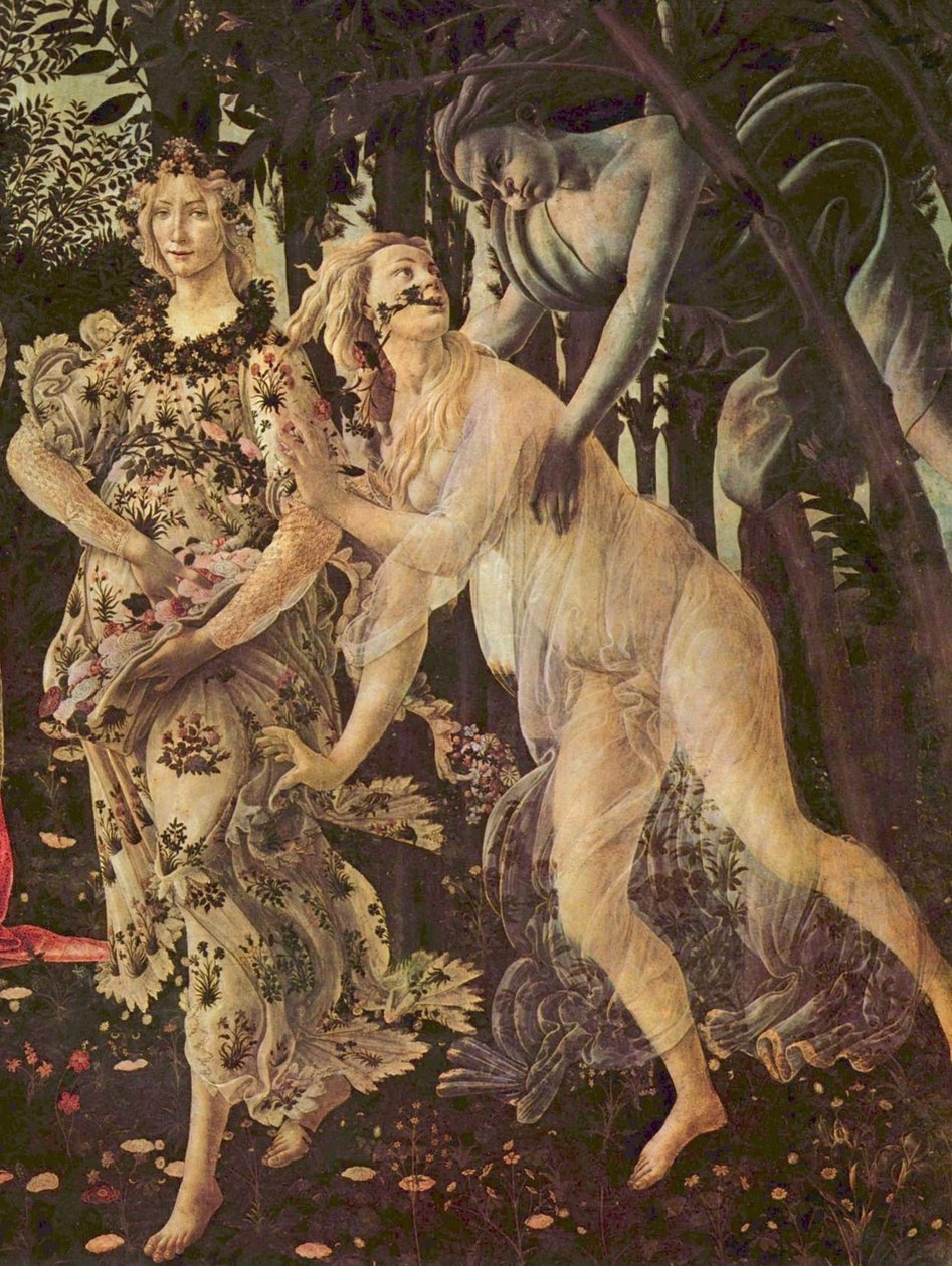 クロリスとゼフィルス 作： Sandro Botticelli