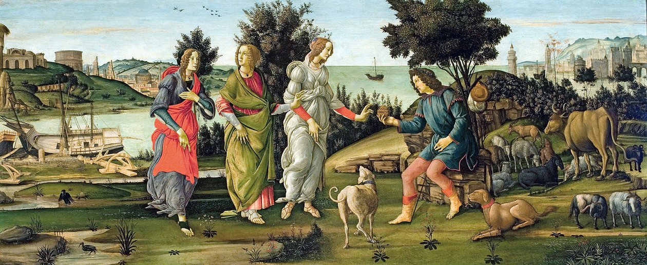 パリの審判 作： Sandro Botticelli
