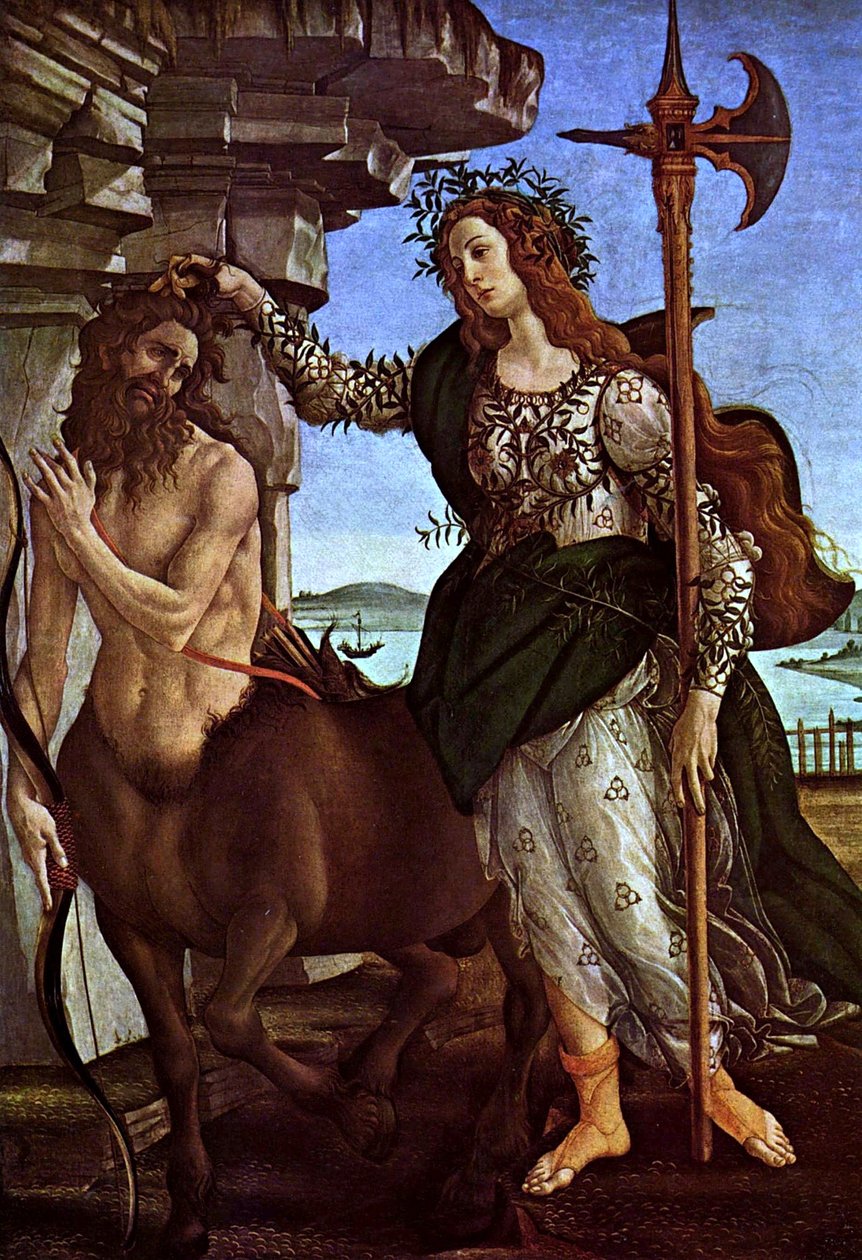 ミネルバとケンタウロス 作： Sandro Botticelli