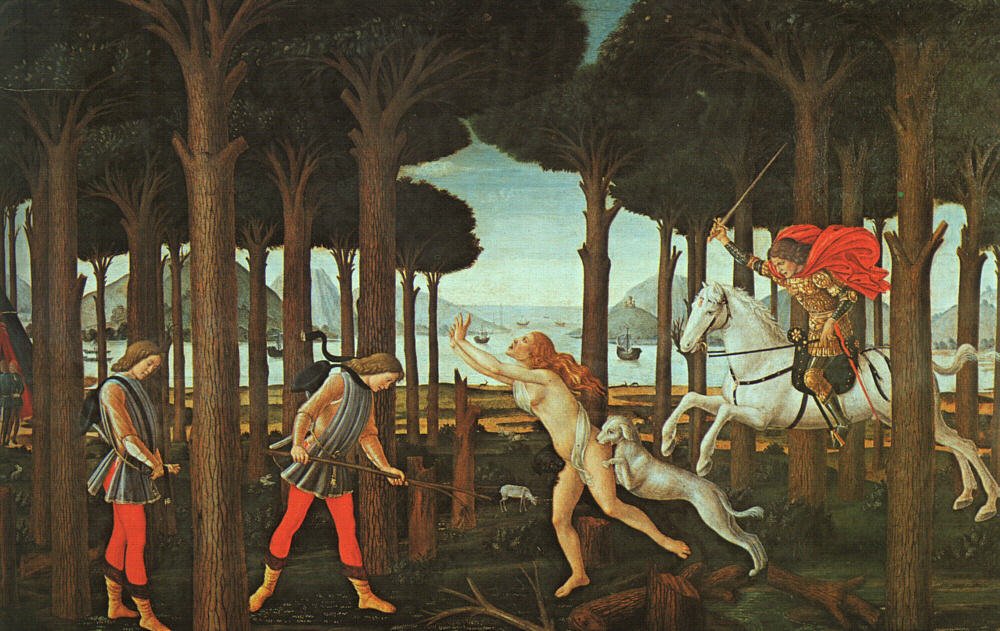 ナスタジオデッリオネスティの物語 作： Sandro Botticelli