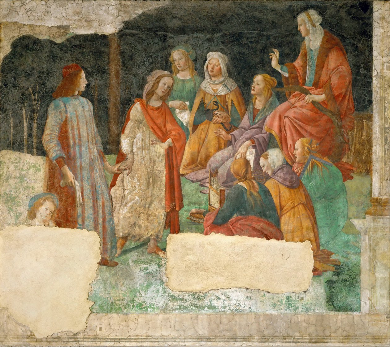 七つの教養に入門する若者の姿 作： Sandro Botticelli