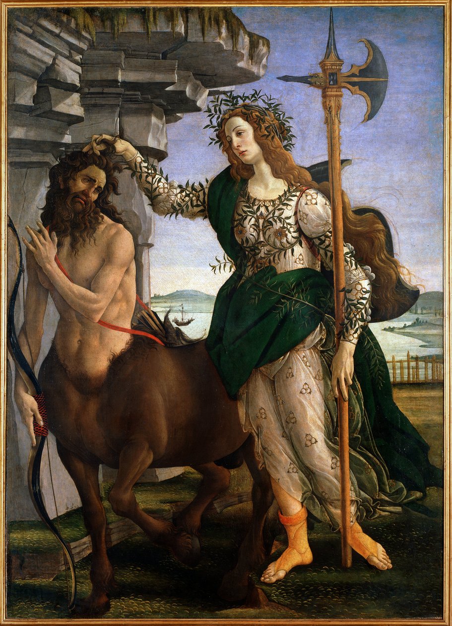アパラスとケンタウロス（テンペラ、キャンバス、1480年頃 作： Sandro Botticelli