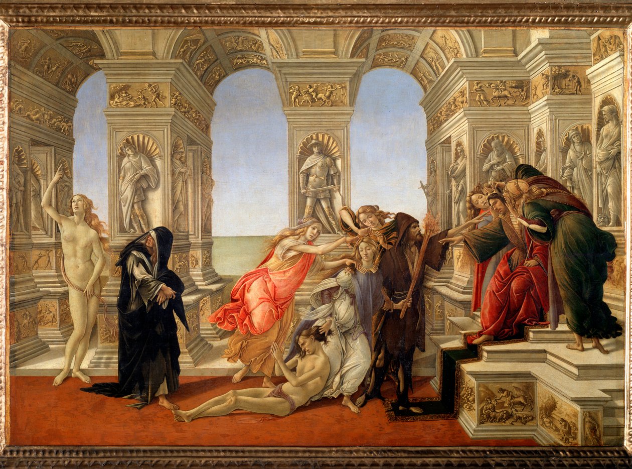 アペレスの悪口（テンペラ、キャンバス 作： Sandro Botticelli