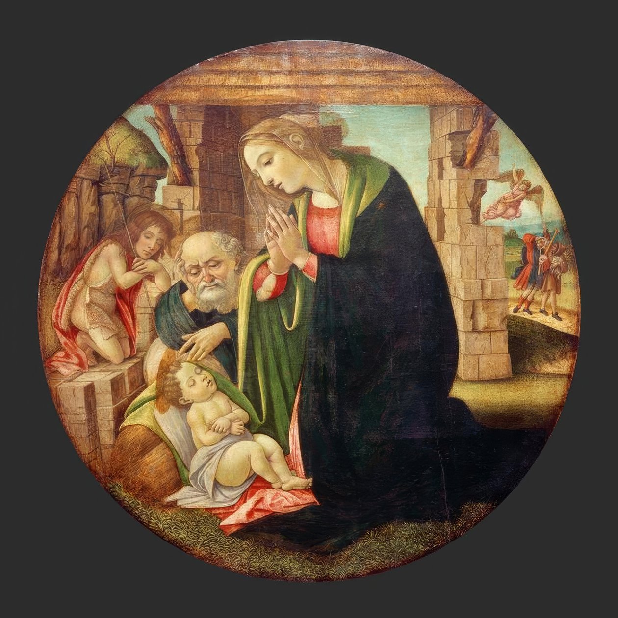 ヨハネスクナベンと子供の崇拝 作： Sandro Botticelli