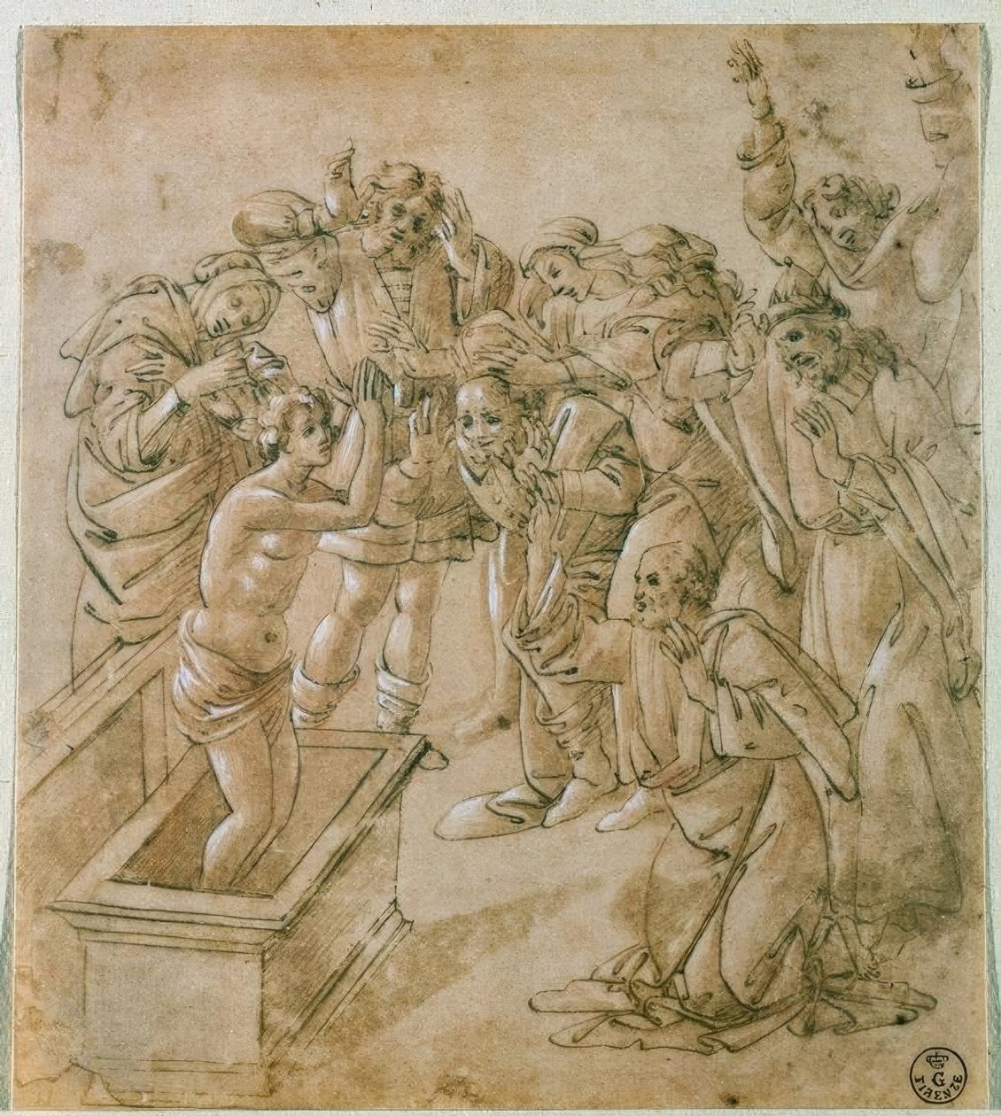 テオフィルスの息子の復活 作： Sandro Botticelli