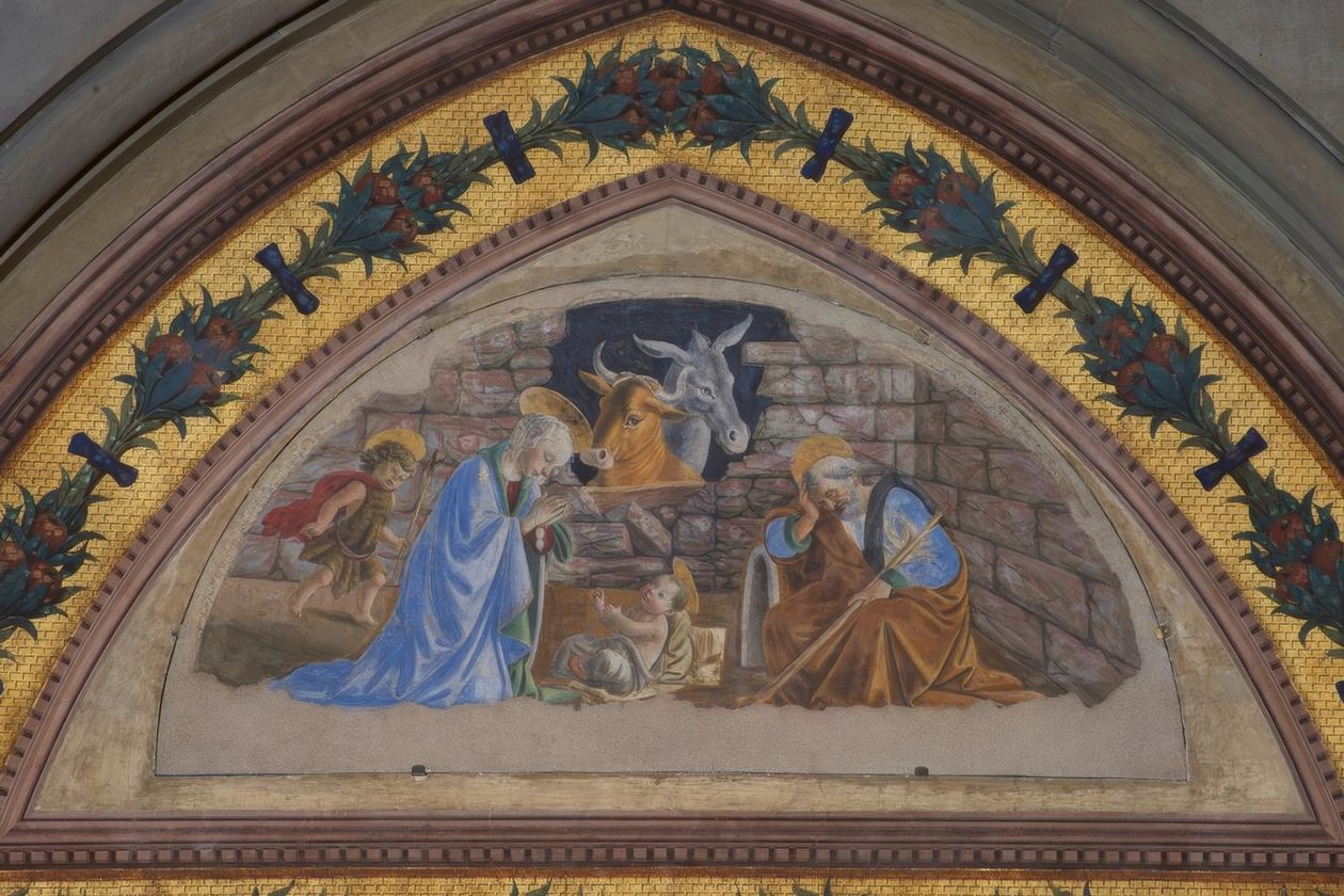 急いでいるセントジョンとのキリストの誕生 作： Sandro Botticelli