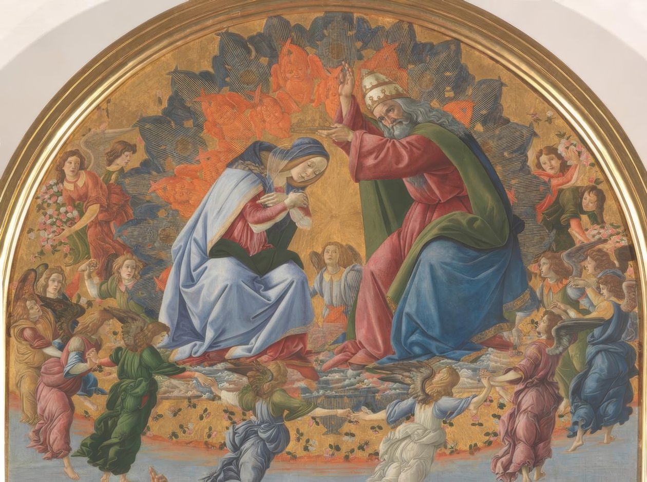 4人の聖人とマリアの戴冠式 作： Sandro Botticelli
