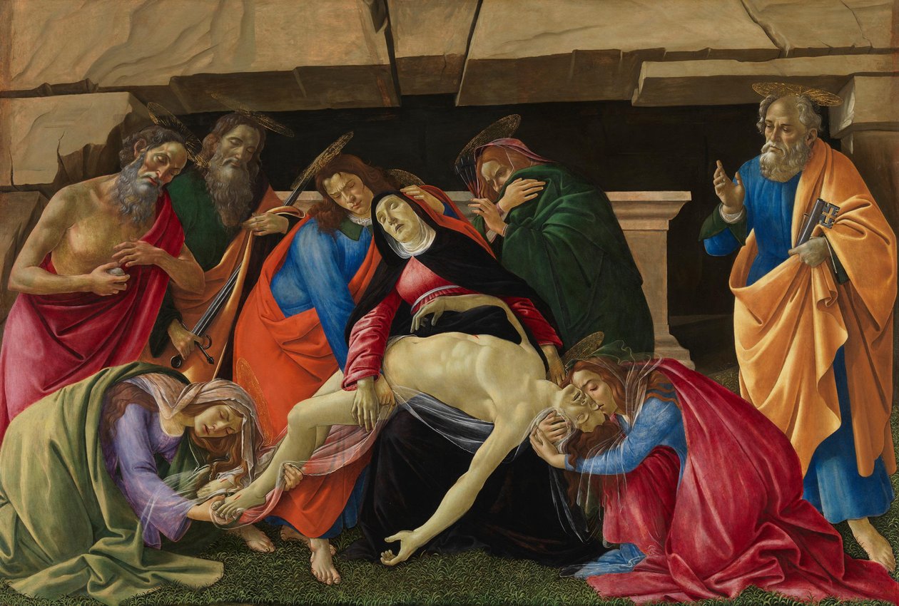 死したキリストへの哀歌 作： Sandro Botticelli