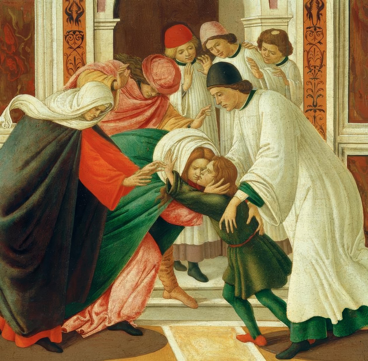 人生と奇跡d。聖ゼノビウス（死者を起こす） 作： Sandro Botticelli