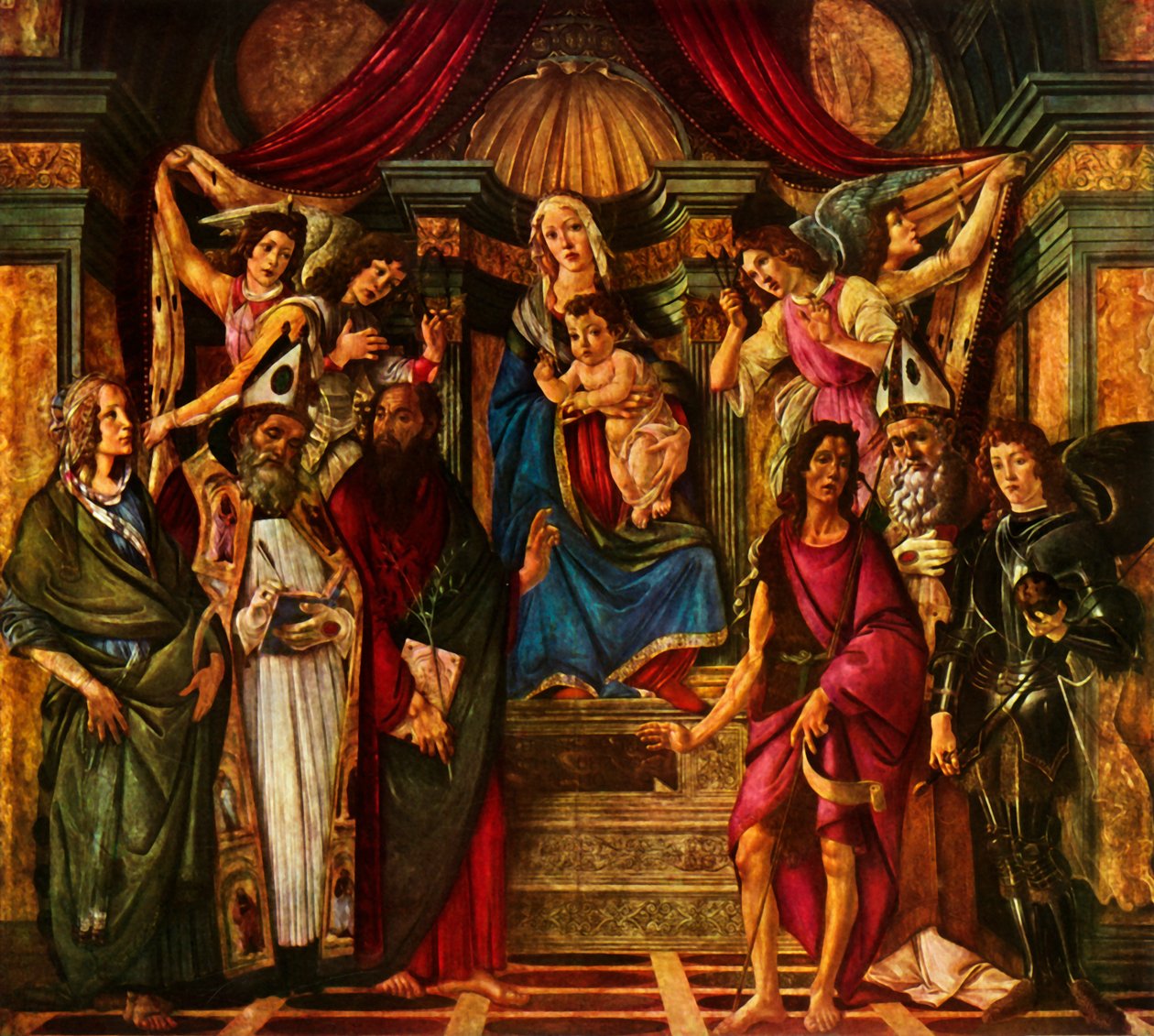 マドンナがシックスセインツに即位、1483年、1937年。 作： Sandro Botticelli