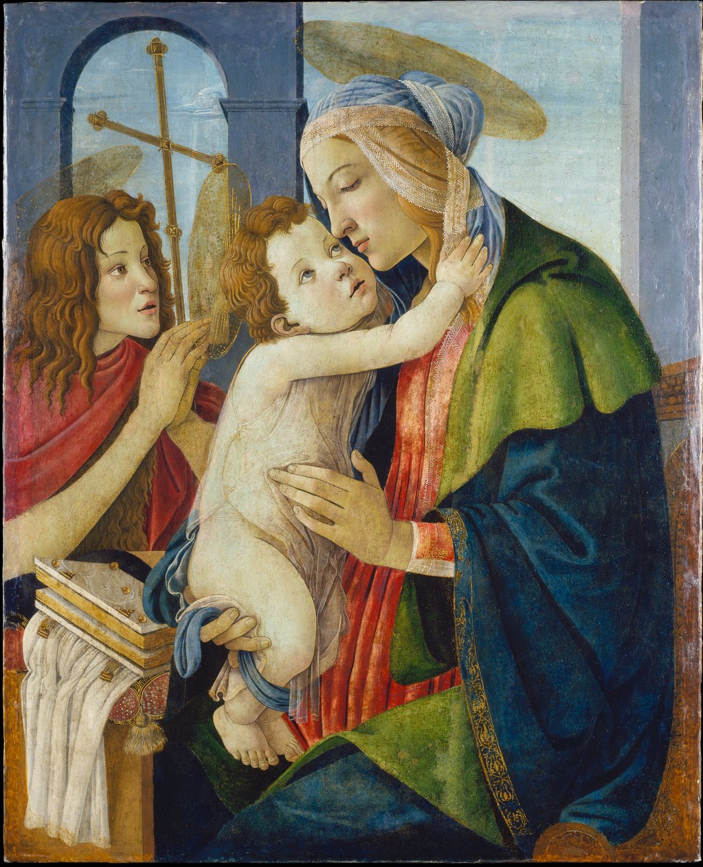 幼子聖ヨハネを伴う聖母と幼子 作： Sandro Botticelli